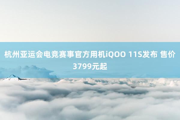 杭州亚运会电竞赛事官方用机iQOO 11S发布 售价3799元起